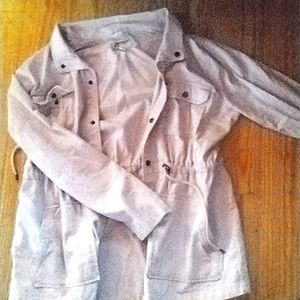 Pink Arizona Collared Jacket with Drawstring Waist